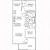 a floor plan of a house with some furniture